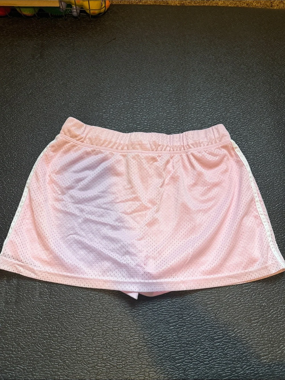 Women's Pink Mesh Athletic Skort with Drawstring